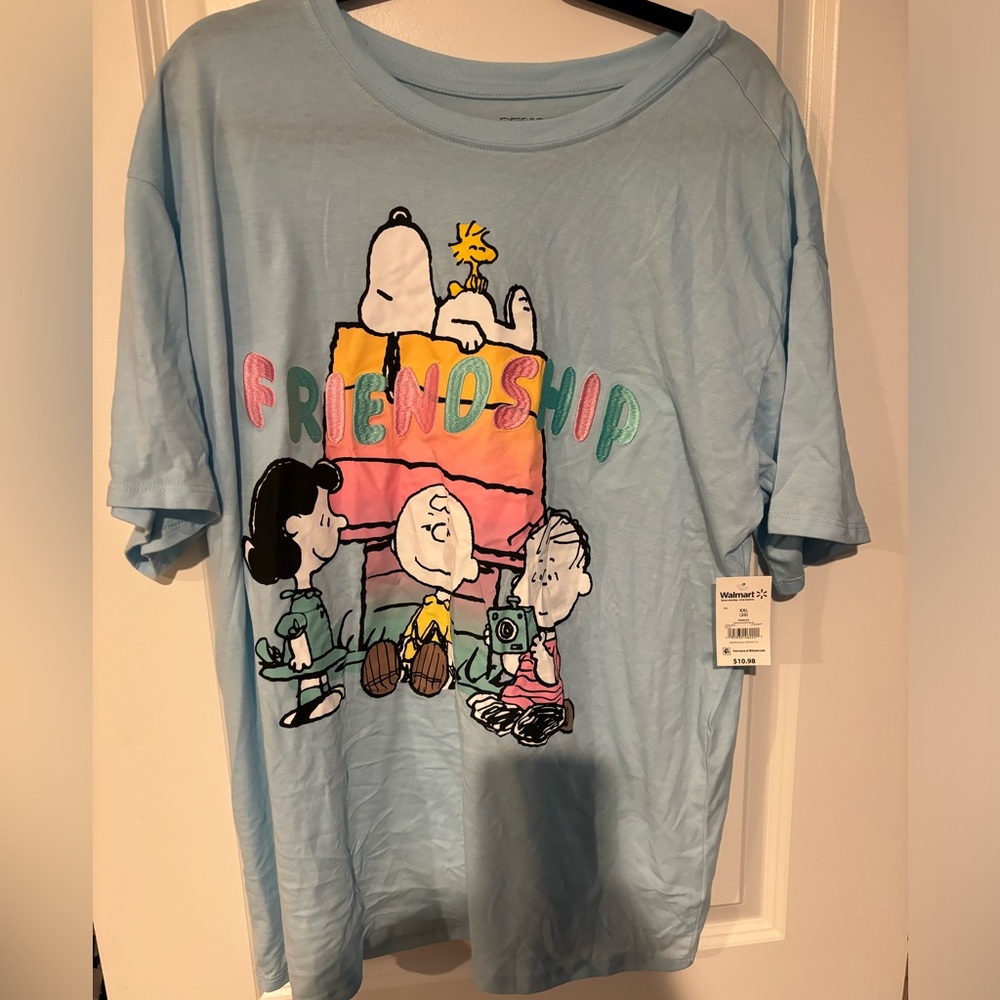 Peanuts 'Friendship' Light Blue Women’s Graphic Tee
